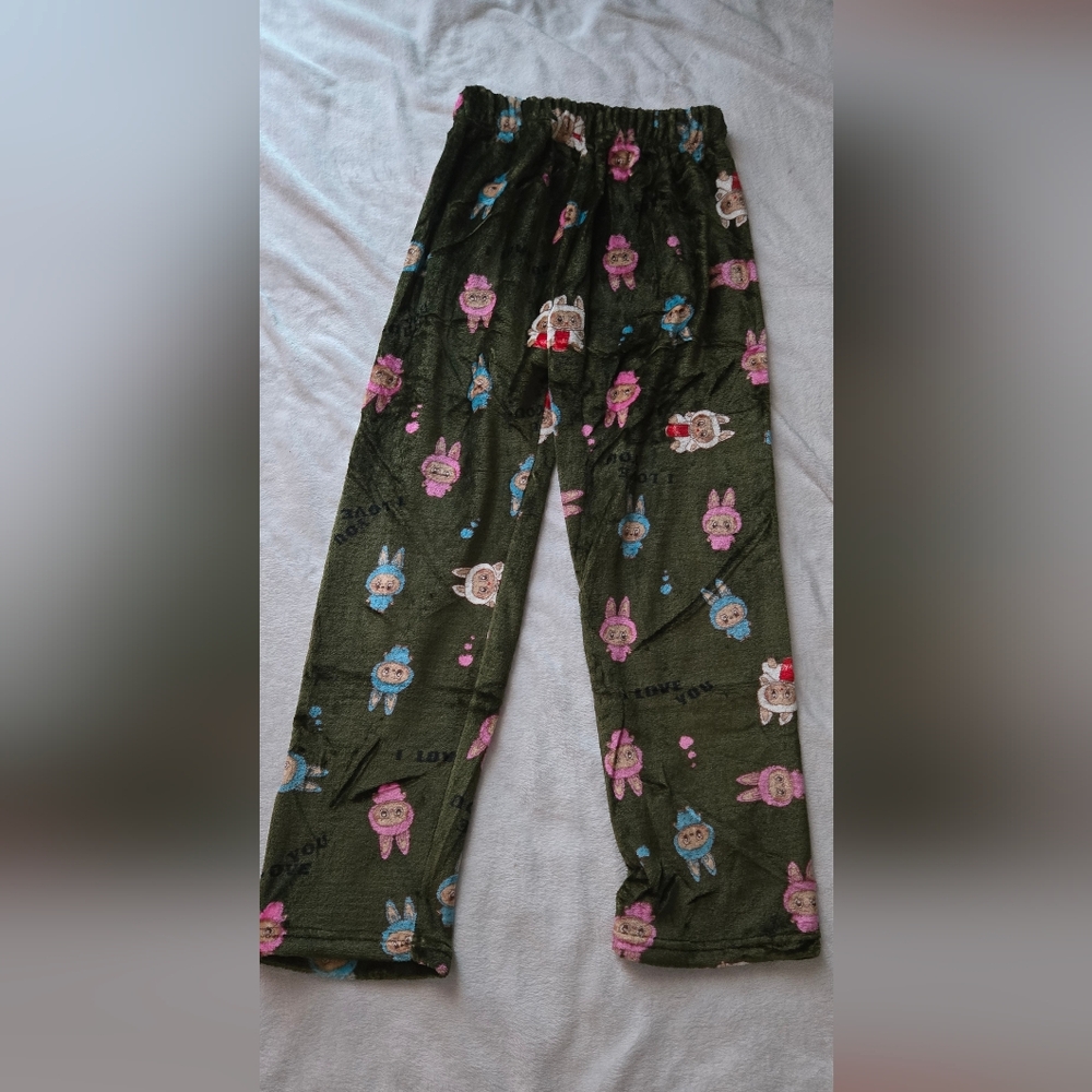 Women's Olive Pajama Pants - Picture 4 of 4